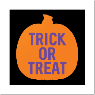 HALLOWEEN TRICK OR TREAT PUMPKIN SILHOUETTE #3 Posters and Art